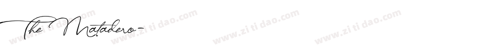 The Matadero字体转换
